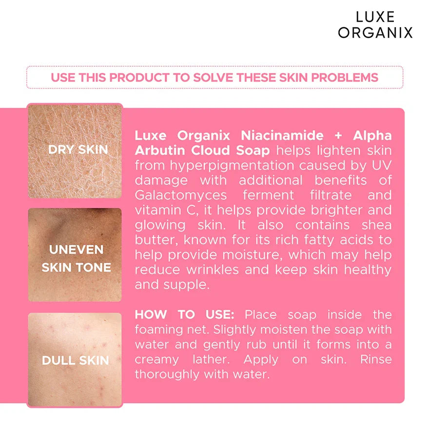 Luxe Organix Niacinamide Cloud Soap - 180g