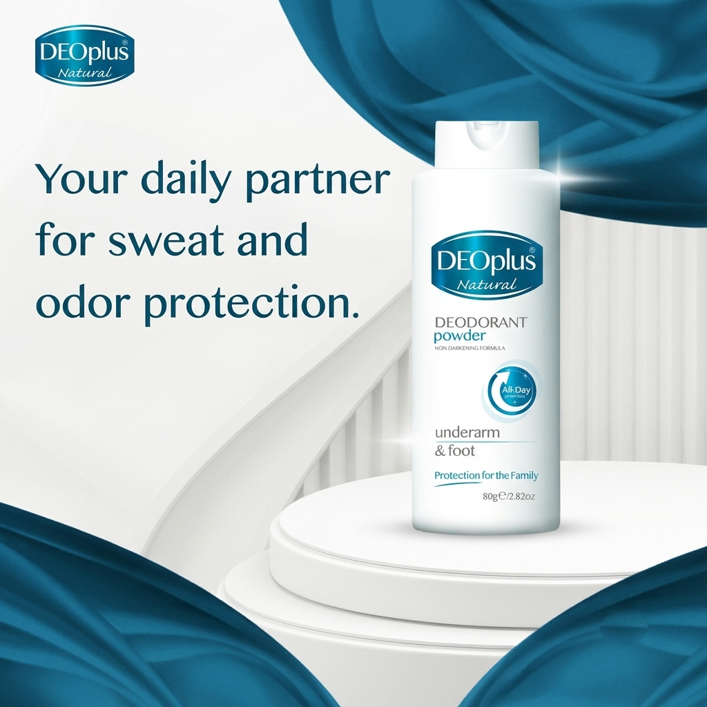 Deoplus Natural Tri-Active System Deodorant Powder - 80g
