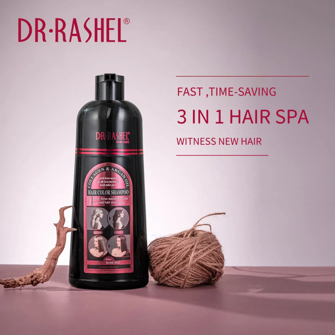 Dr.Rashel Hair Color Shampoo Wine Red - 400ml
