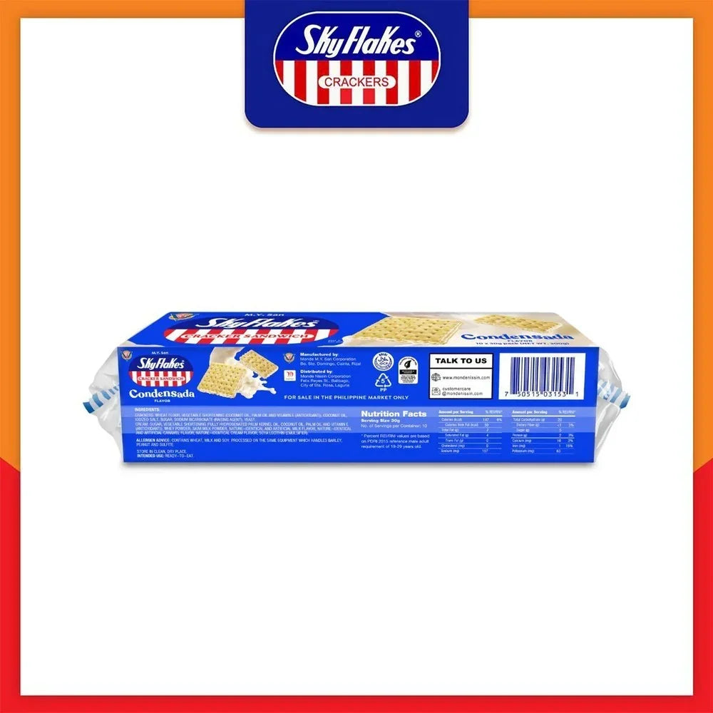 Skyflakes Cracker Sandwich Condensada 30g x 10's (1+1) Offer