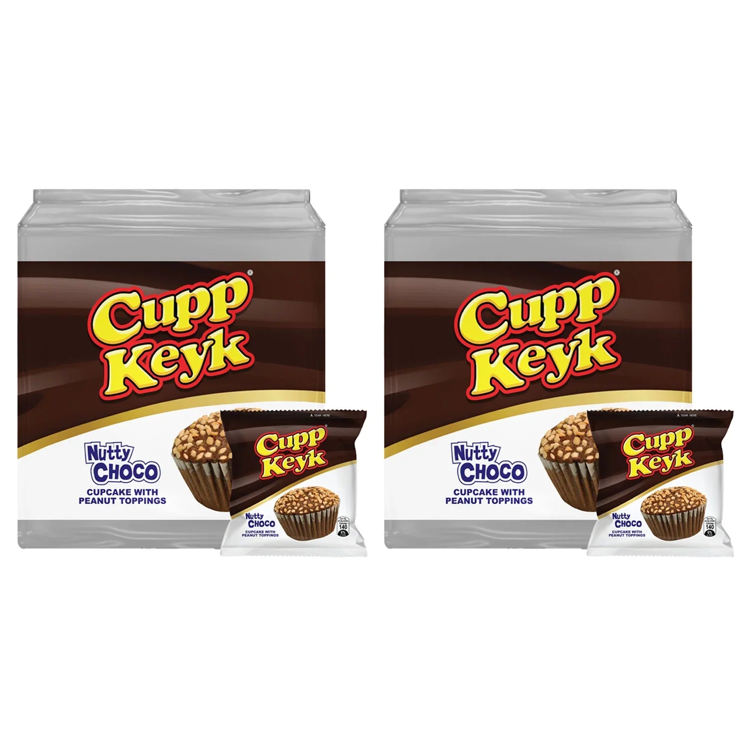 Cupp Keyk Nutty Choco Cupcake With Peanut (10x34g) - 2 Pcs