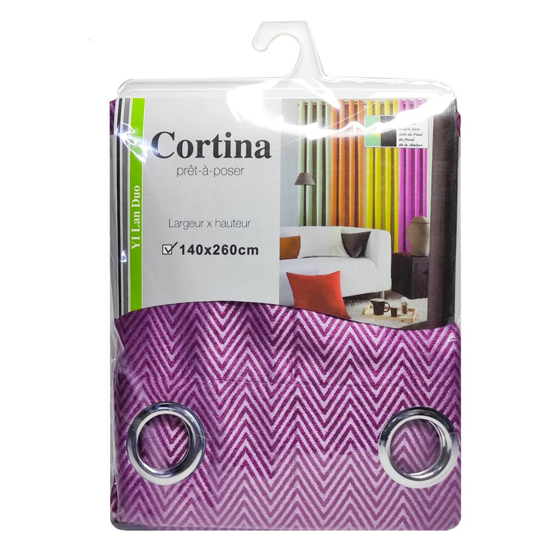 Cortina Modern Design Curtain With Eyelet - 140 × 260CM