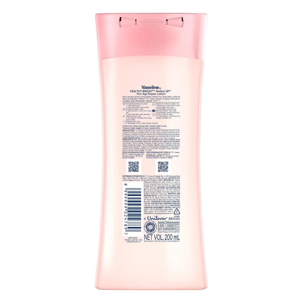 Vaseline Perfect 10 Pro-Age Repair Lotion - 200ml