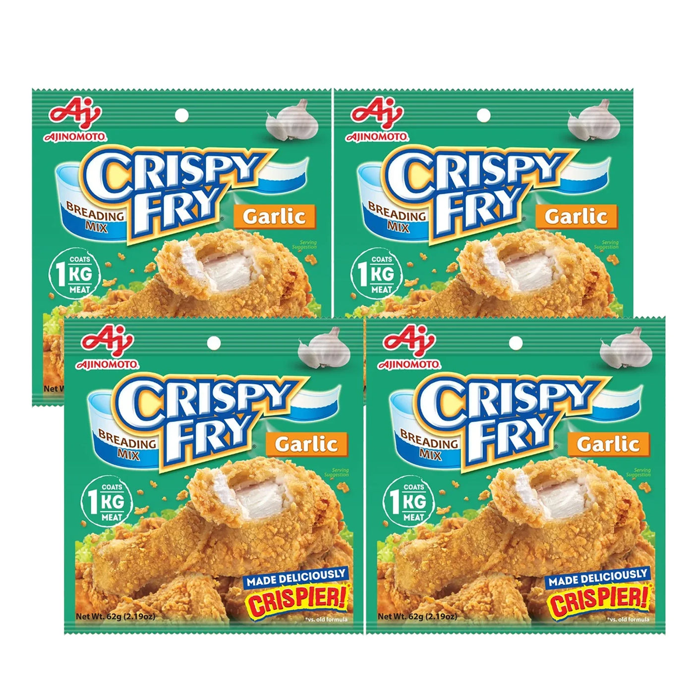 Ajinomoto Crispy Fry Garlic Breading Mix - 62g × 4 Pcs
