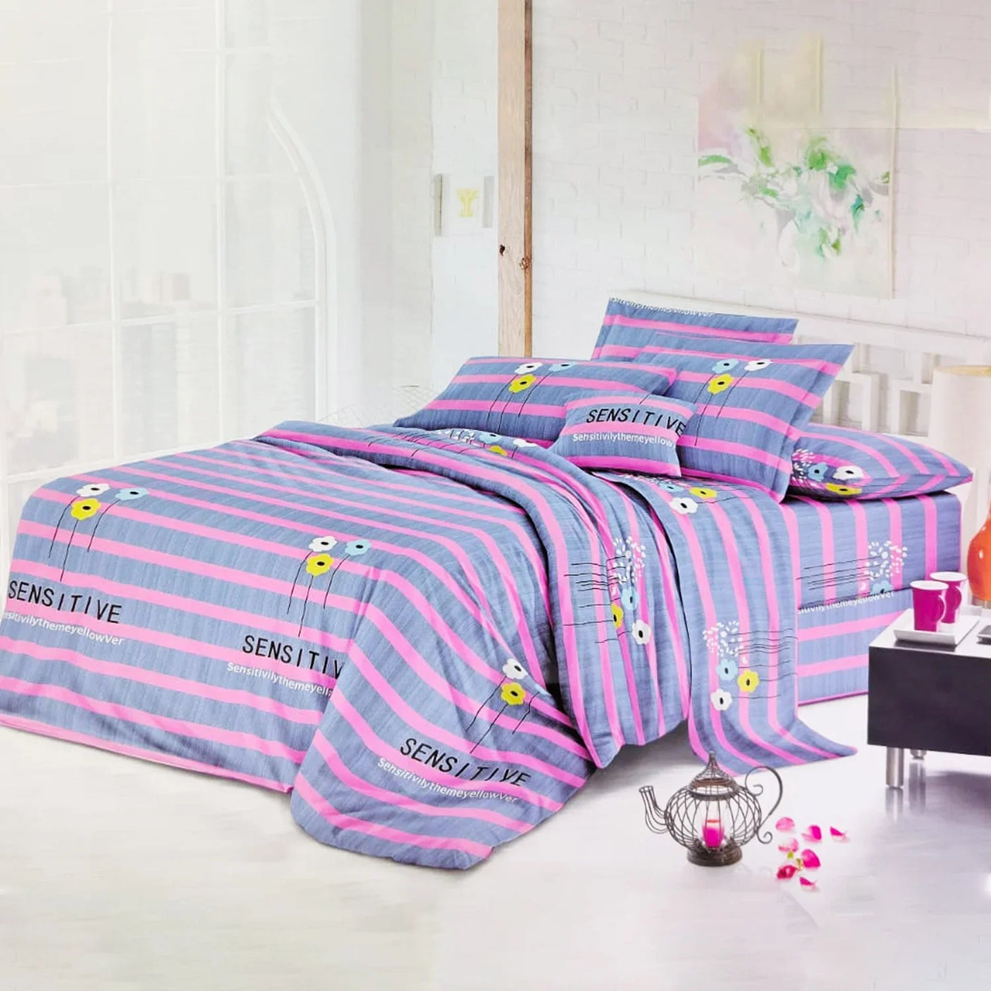 High Quality Bed Sheet With 2 Pillowslip - 200 x 230 CM