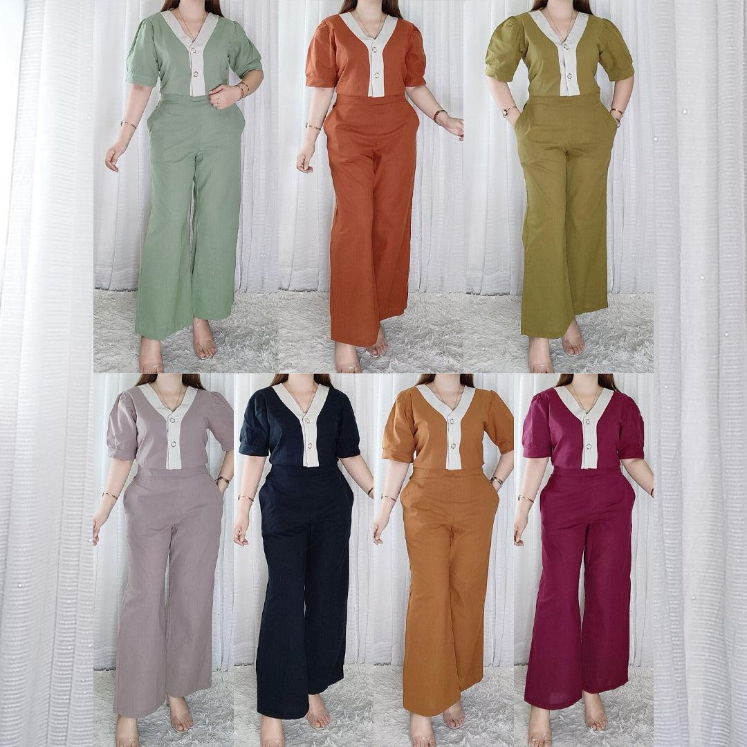 Claudia Shirt & Pants Set KU-431