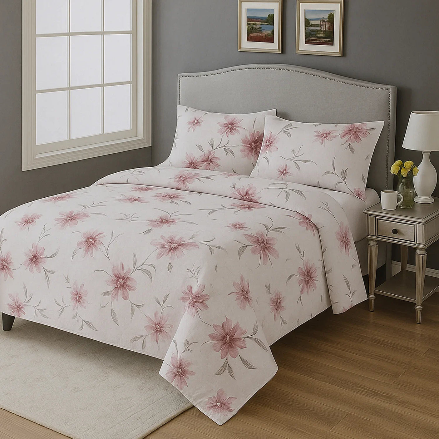 Active High Quality Bed Sheet With One Pillow Cover - 150 x 230 CM