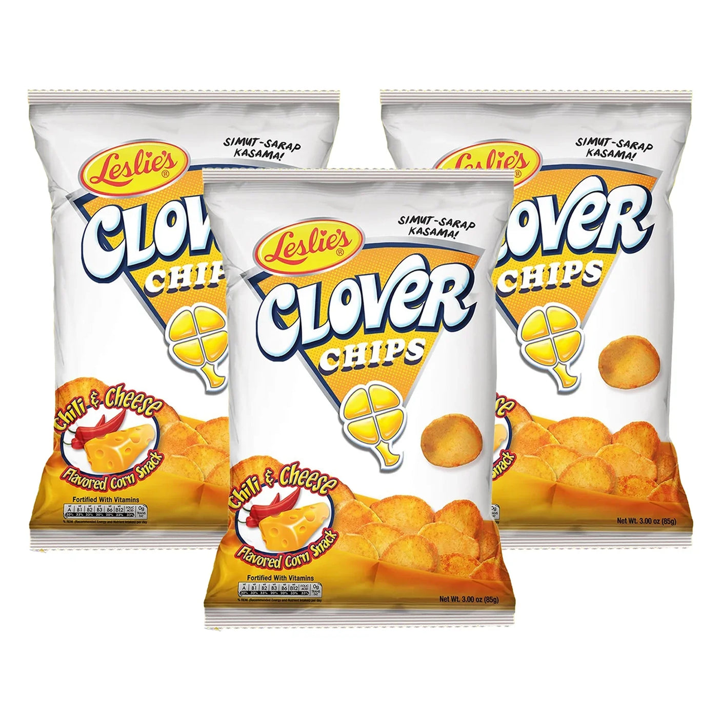 Leslie's Clover Chips Chili & Cheese - 85g × 3Pcs (Offer)