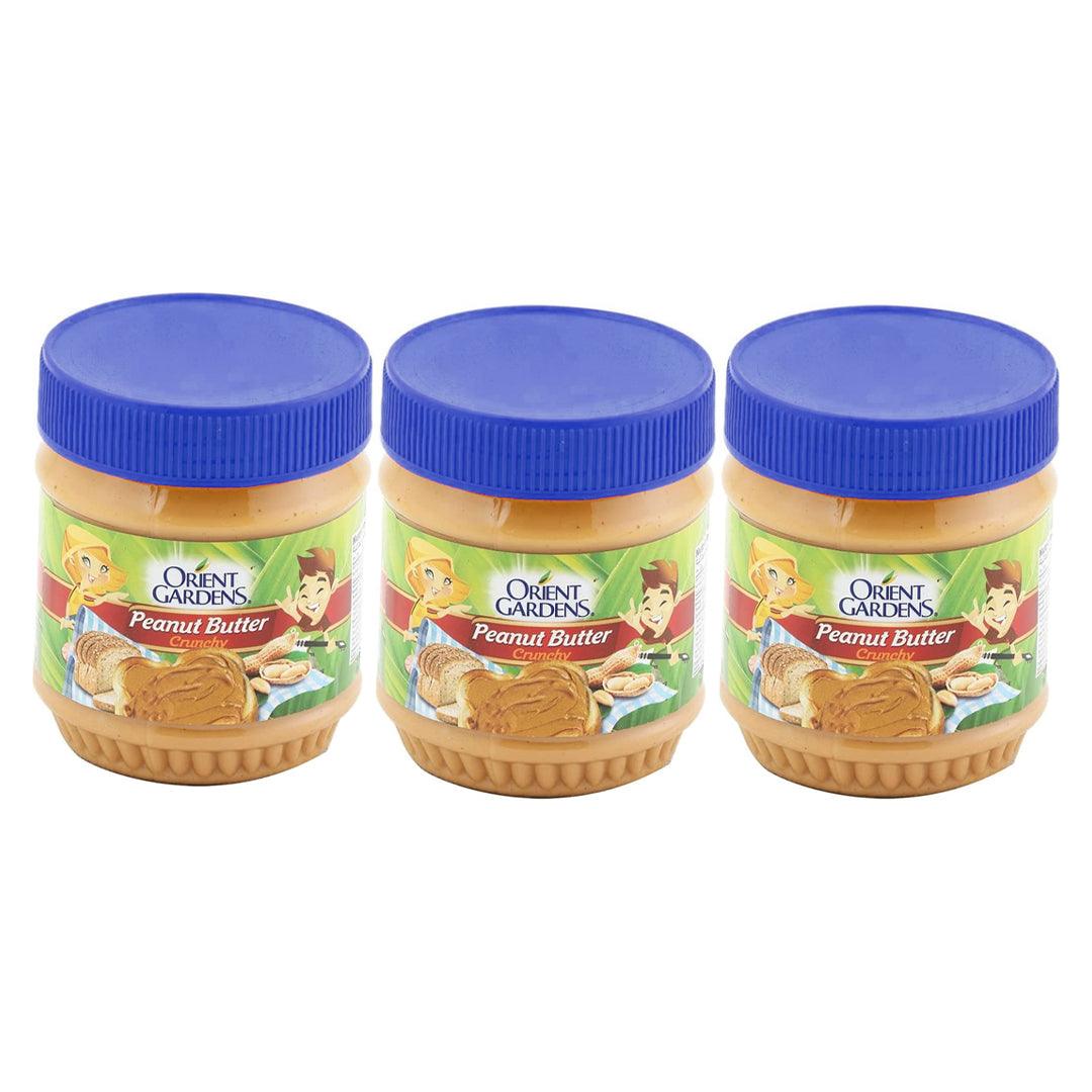 زبدة الفول السوداني المقرمشة من أورينت جاردنز - 340 جرام × 3 قطع