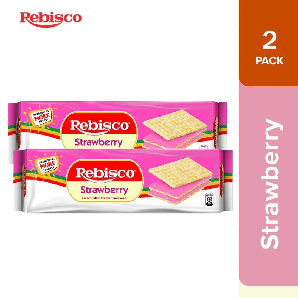 Rebisco Strawberry Filled Cracker Sandwich - 10 x 32g (2Pcs Promo Pack)
