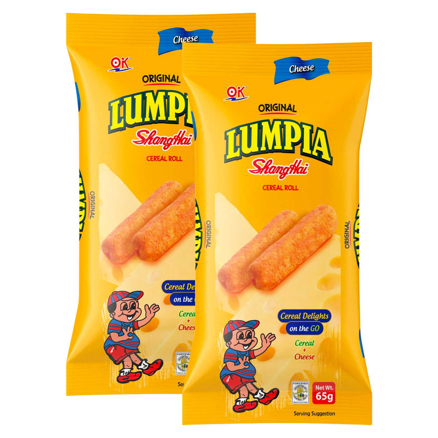 OK Lumpia Shanghai Cheese Cereal Roll - 65g (1+1) Offer