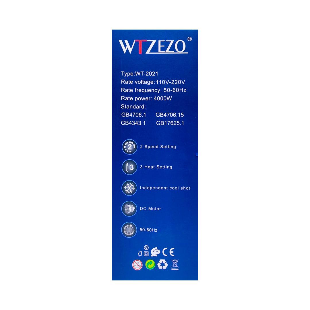 مجفف الشعر الذكي WTZEZO بتصميم الهواء البارد والدافئ WT-2021