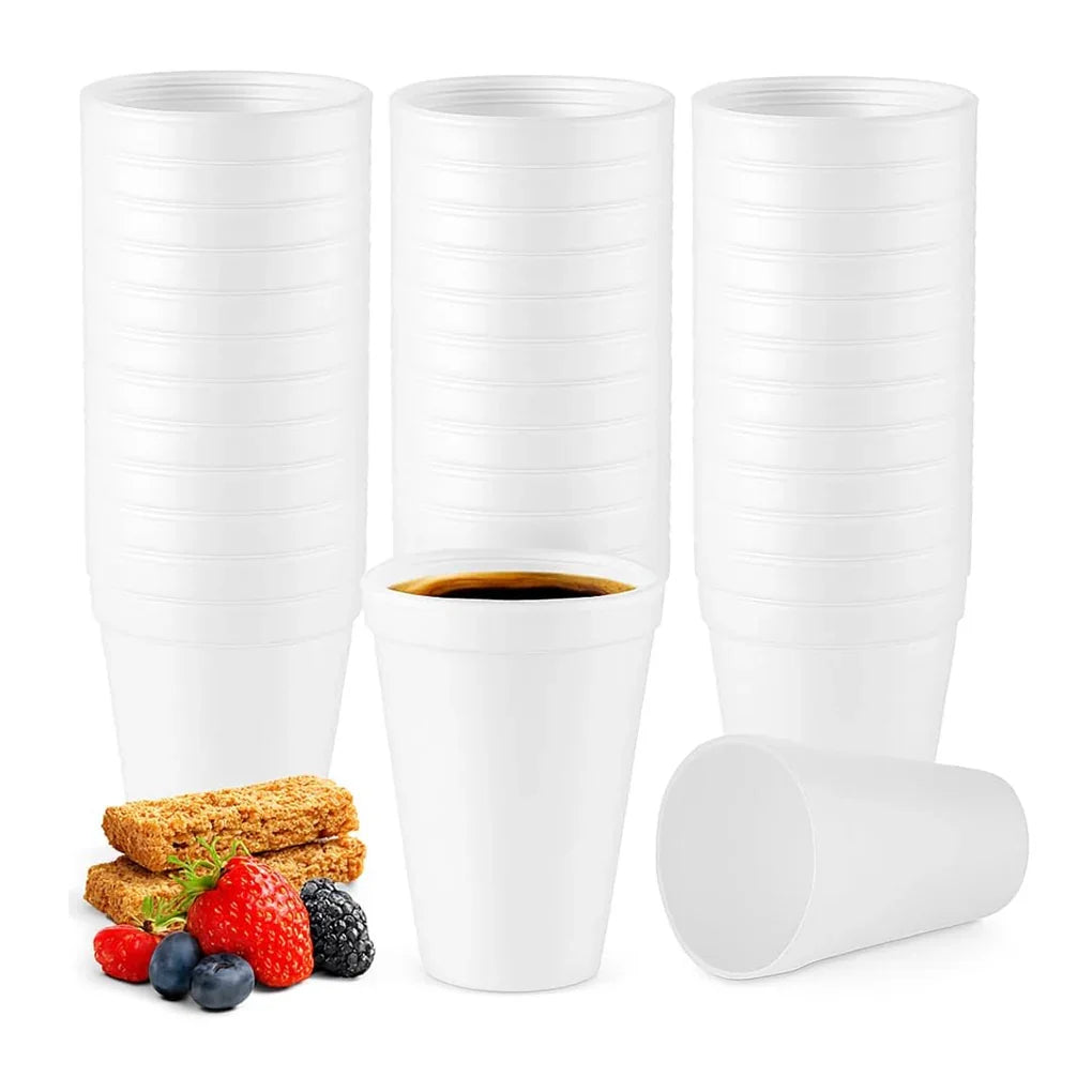 Dart Foam Drinking Cups Hot & Cold Beverages - 25Pcs