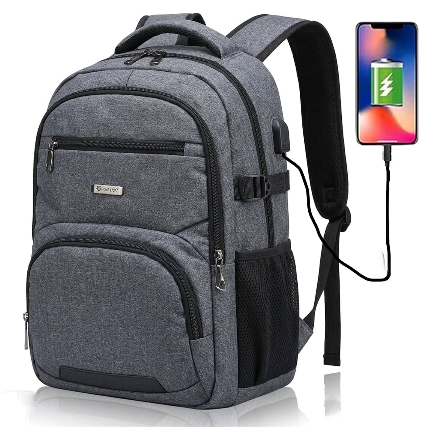 High Quality Laptop Backpack With USB Charging Port - 376#
