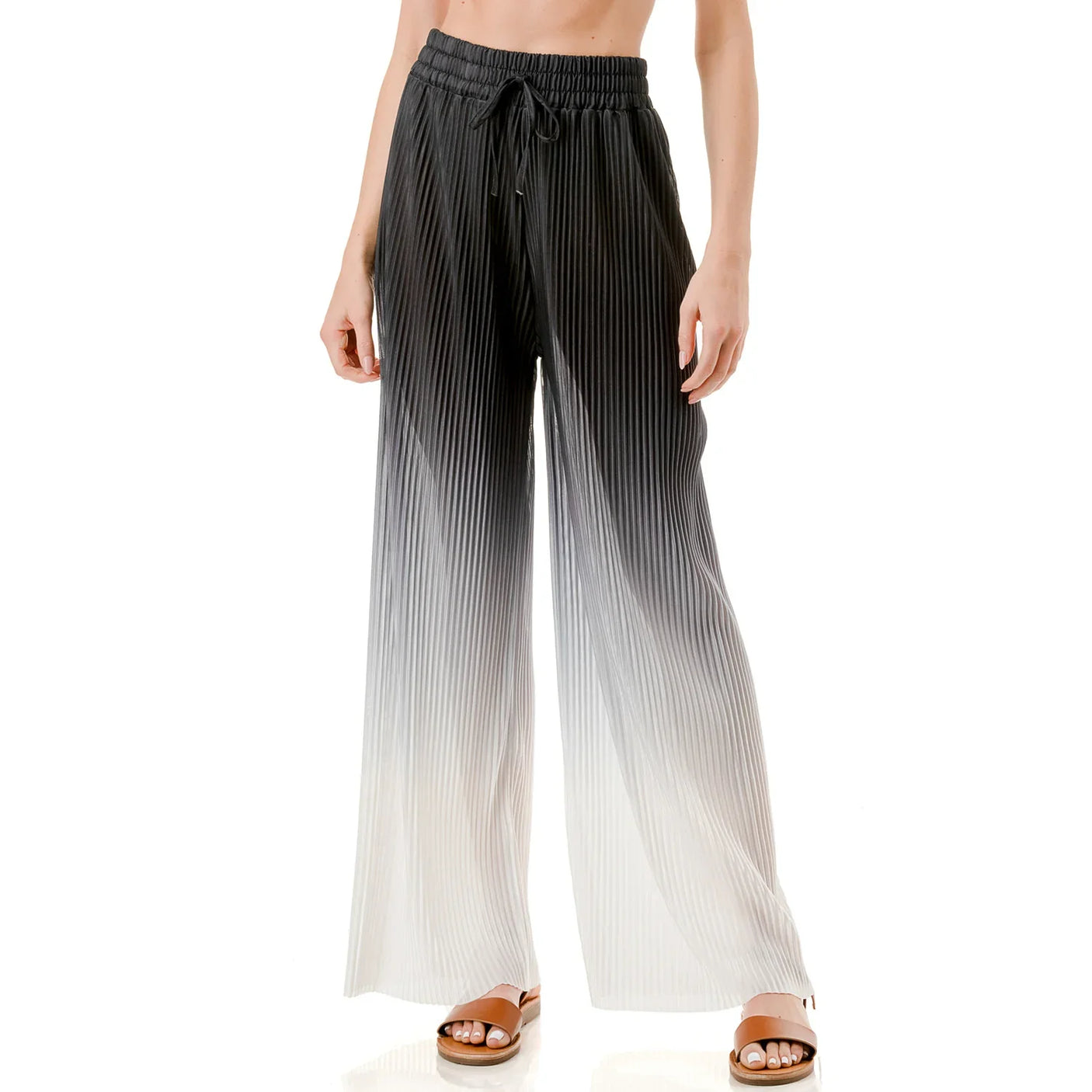 Women Casual Double Color Wide Leg Pants Z-120