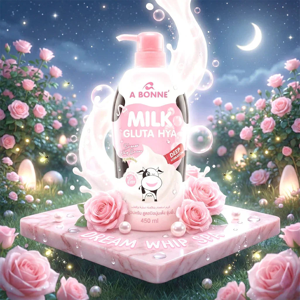 A Bonne Milk Gluta Hya Shower Whip Cream - 450ml