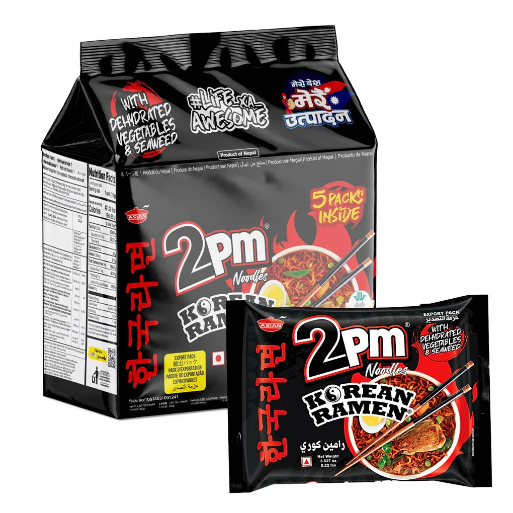 2PM Korean Ramen Instant Noodles - 5Pcs × 100g