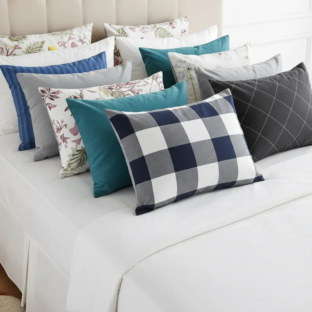 Assorted Color Pillow Case Set - 48 x 74CM x 2Pcs