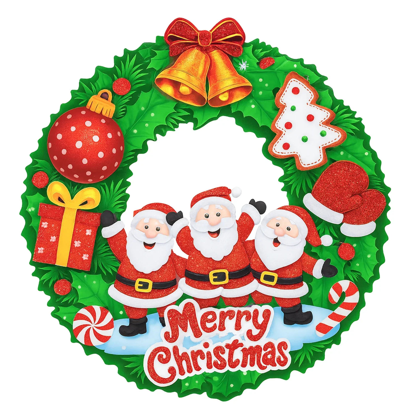 Merry Christmas Wall Hanging Ornaments With Light - 4206