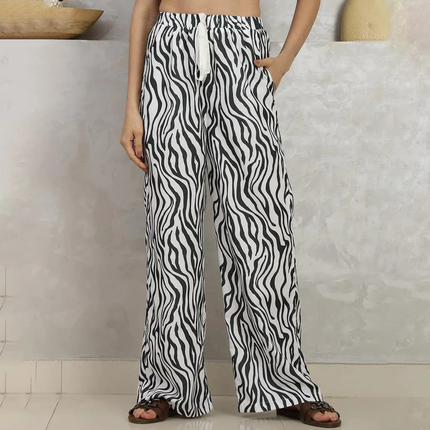 Women's High-Waist Stylish Wide Leg Pants #4241