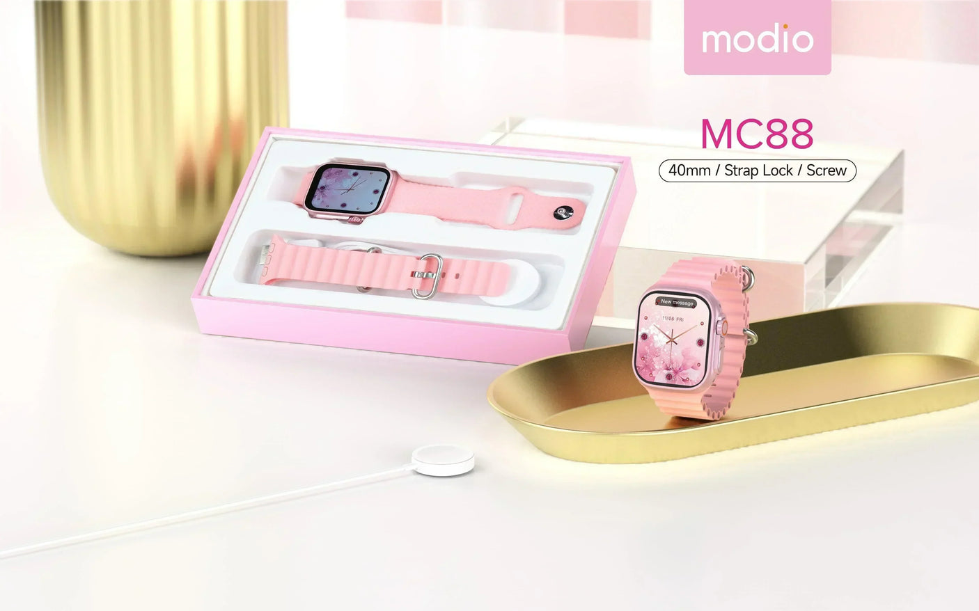 موديو - ساعة ذكية الترا ميني MC88