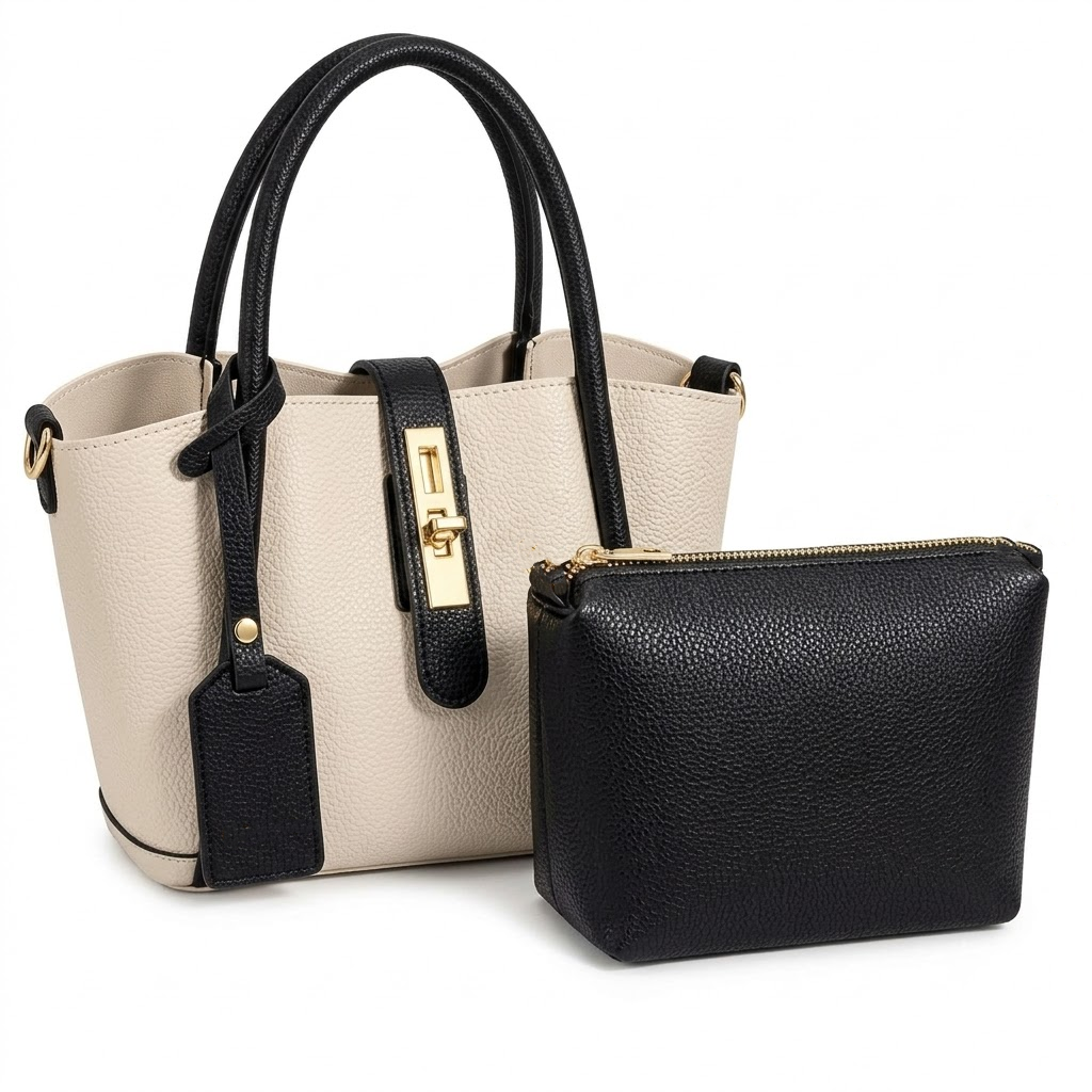 Women's Elegant Leather Handbag Set - 926