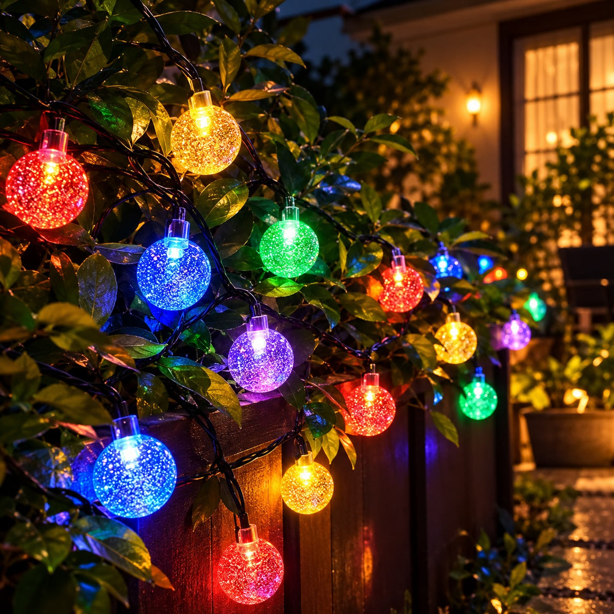 LED Dream Color Lights with Glitter Balls