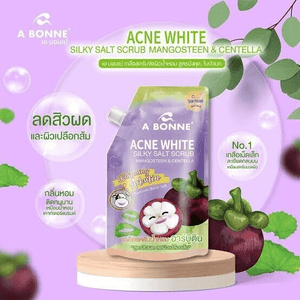 A Bonne Acne White Silky Salt Scrub Mangosteen & Centella - 350g - Pinoyhyper