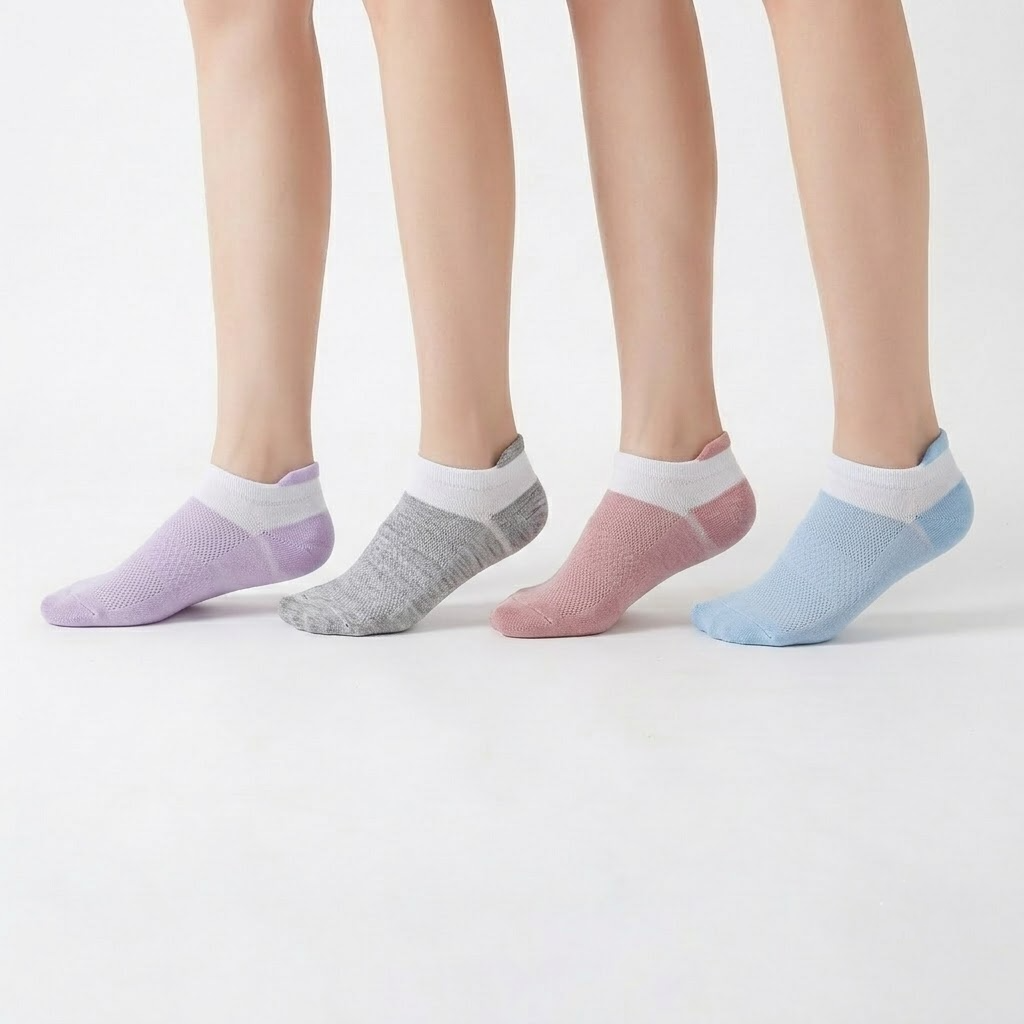 Low-Cut Athletic Ankle Socks 3 Pairs Set - C1