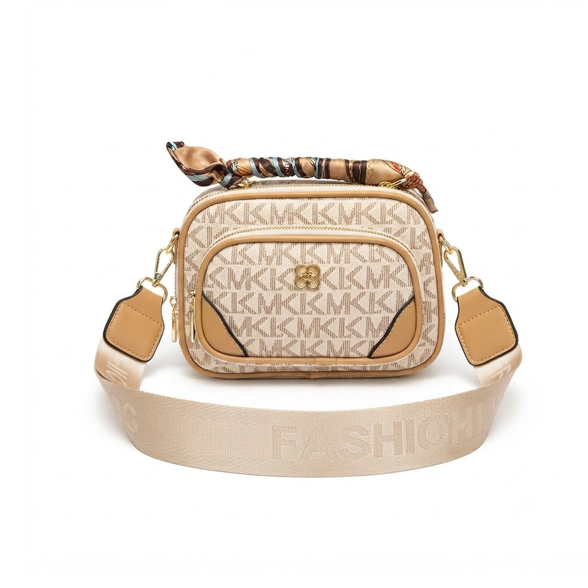 Monogram Wide-Strap Crossbody Bag - 500