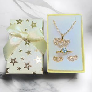 BT Jewelry Gold Plated 3in1 Earrings Necklace & Ring Set - Pinoyhyper
