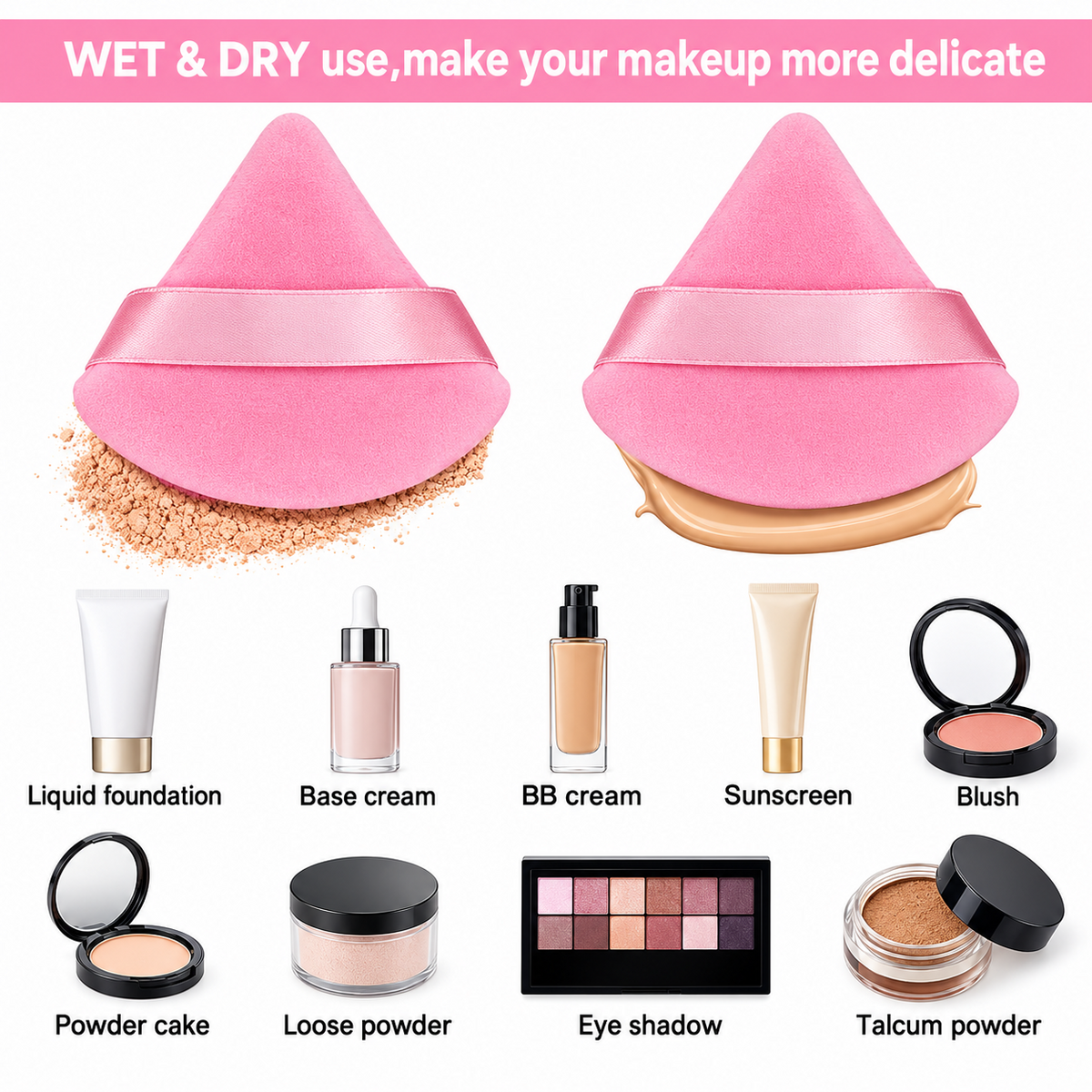Kiss Lovely Marshmallow Puff 3 Pcs Set - FP1821