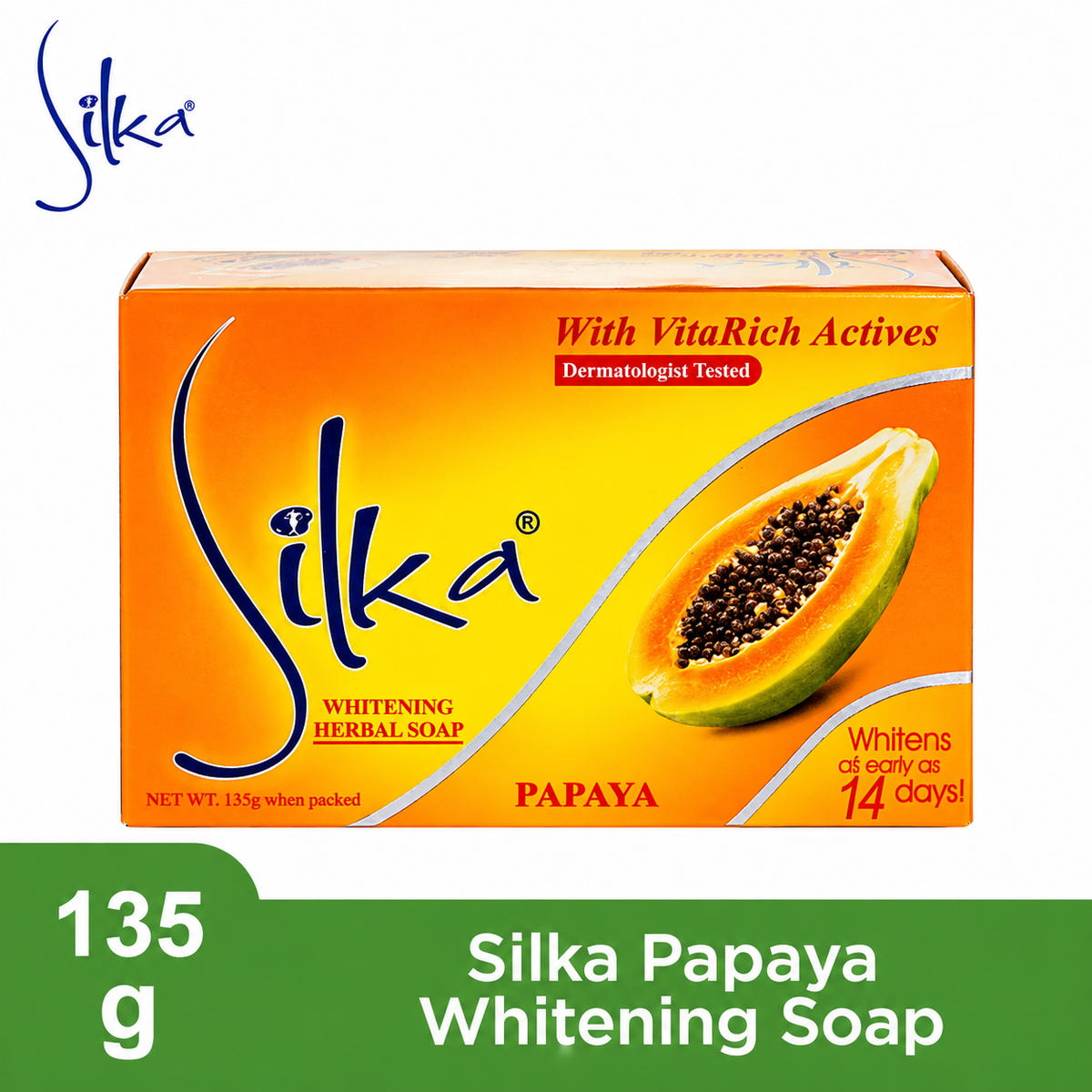 Silka Skin Whitening Soap Papaya 135gm