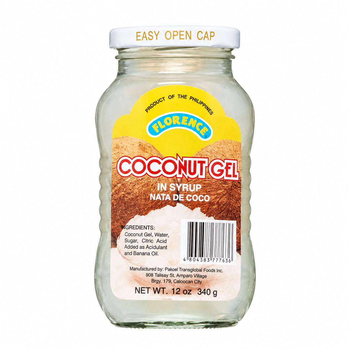 Florence Coconut Gel In Syrup Nata De Coco - 340g