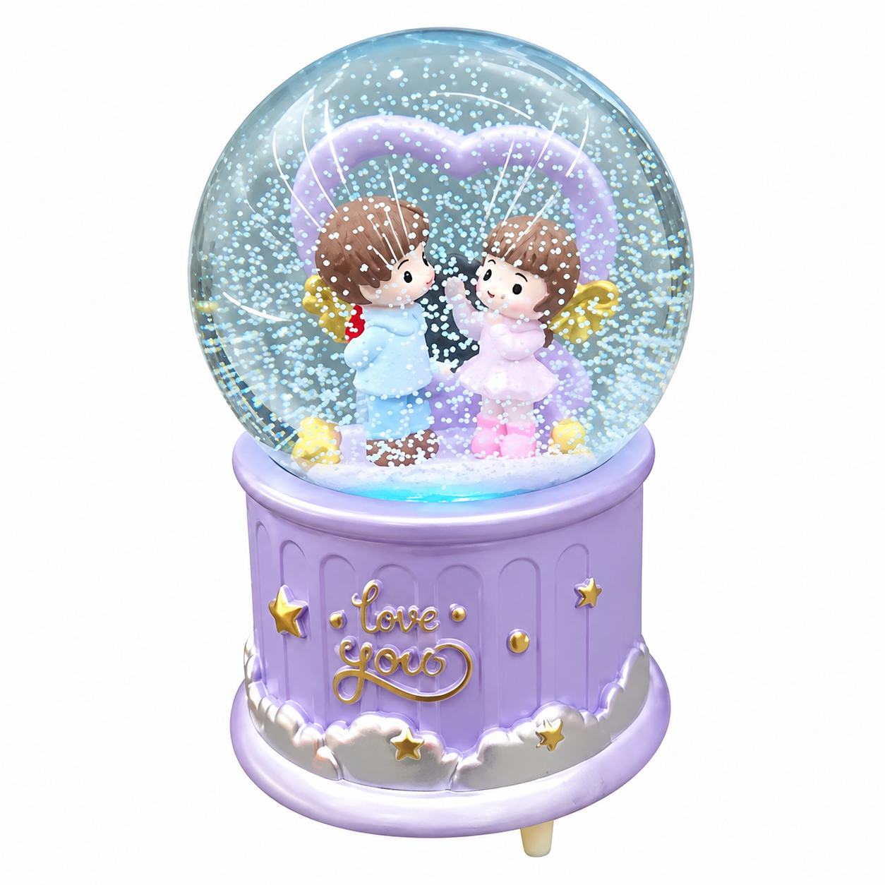 Kujo Romantic Musical Snow Globe for Couples