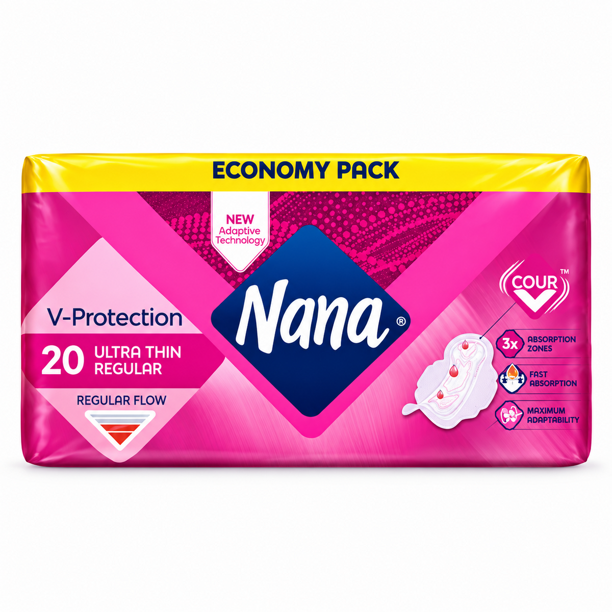 Nana Ultra Thin Regular With Wings Unscented - 20 Pads