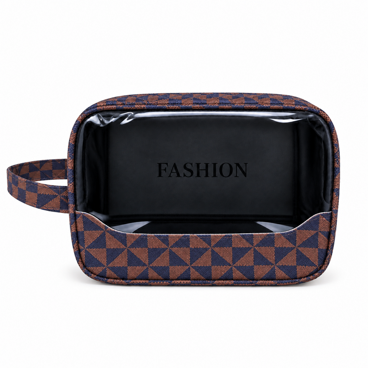 Clear Window Geometric Makeup Bag - 50837