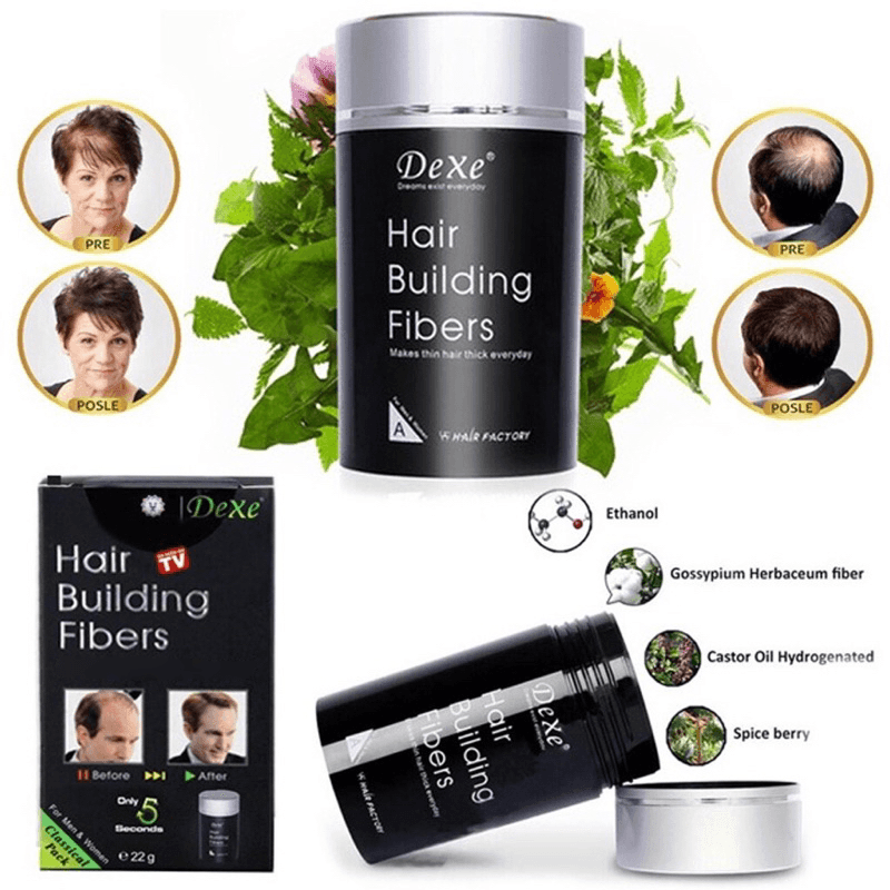 Dexe Hair Building Fibers Black - 22g - Pinoyhyper