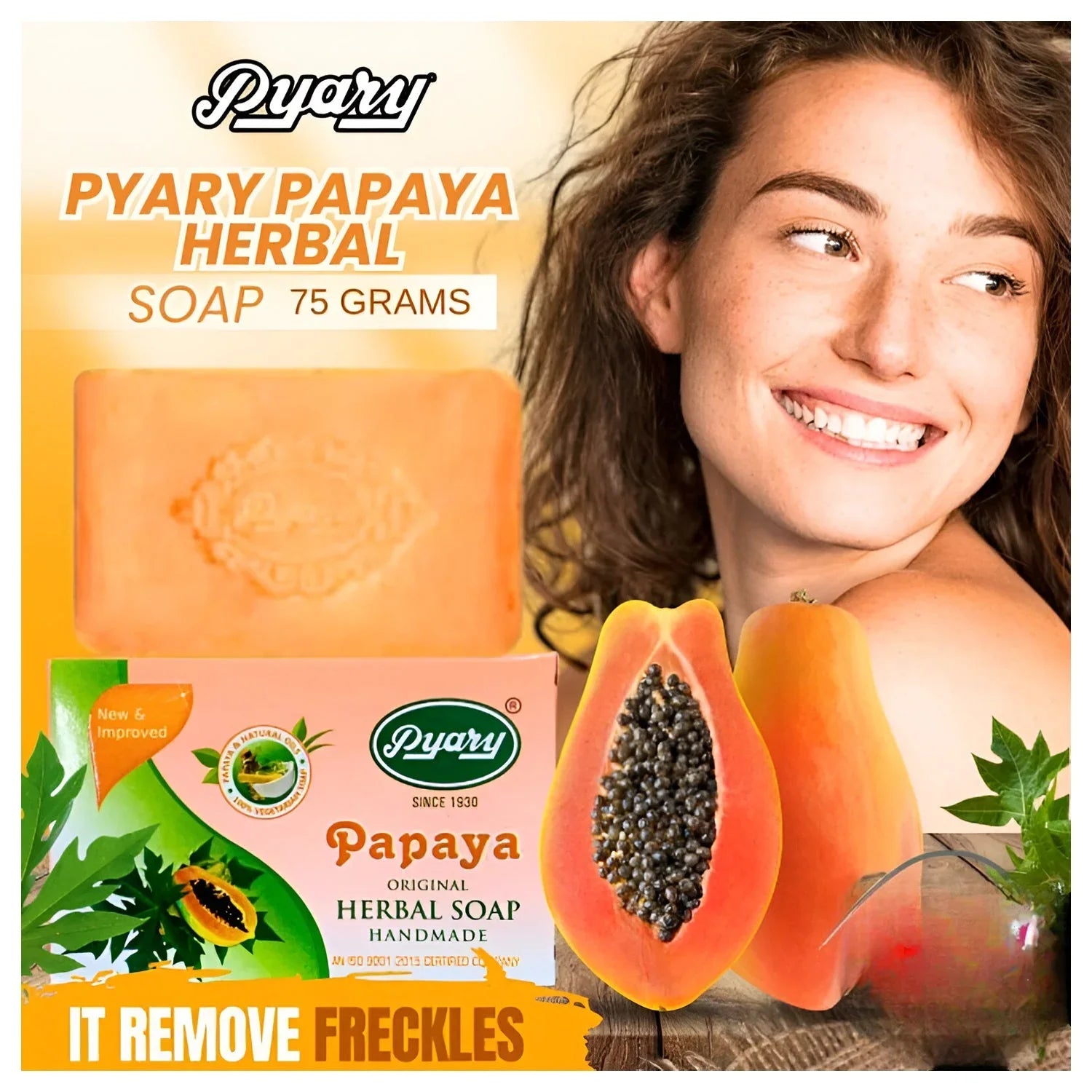 Pyary Papaya Original Herbal Soap - 75g