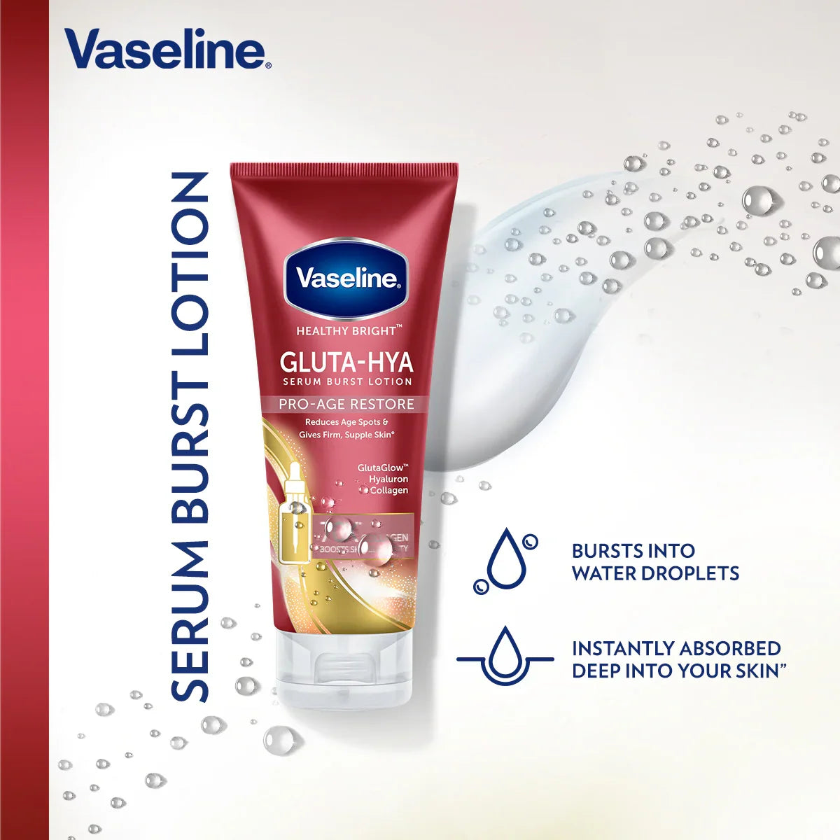 Vaseline Gluta-Hya Serum Burst Lotion Pro-Age Restore - 300ml