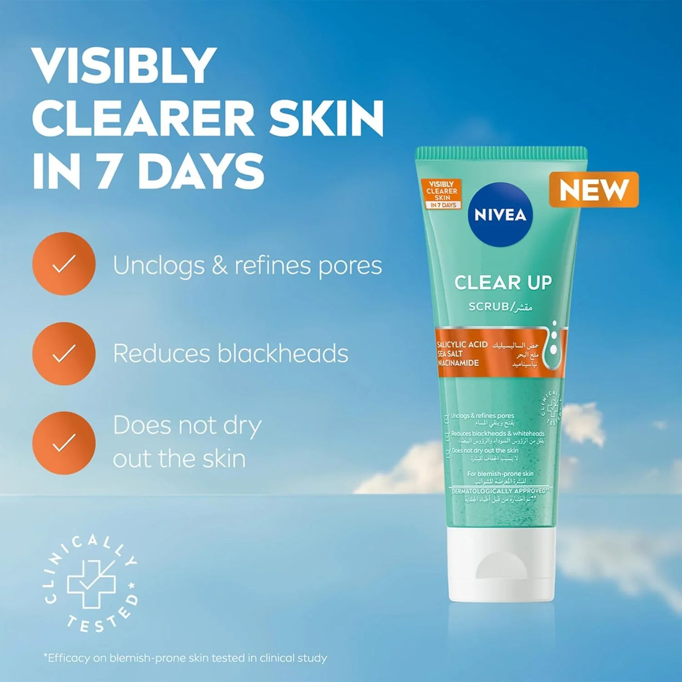Nivea Clear Up Face Scrub - 75ml