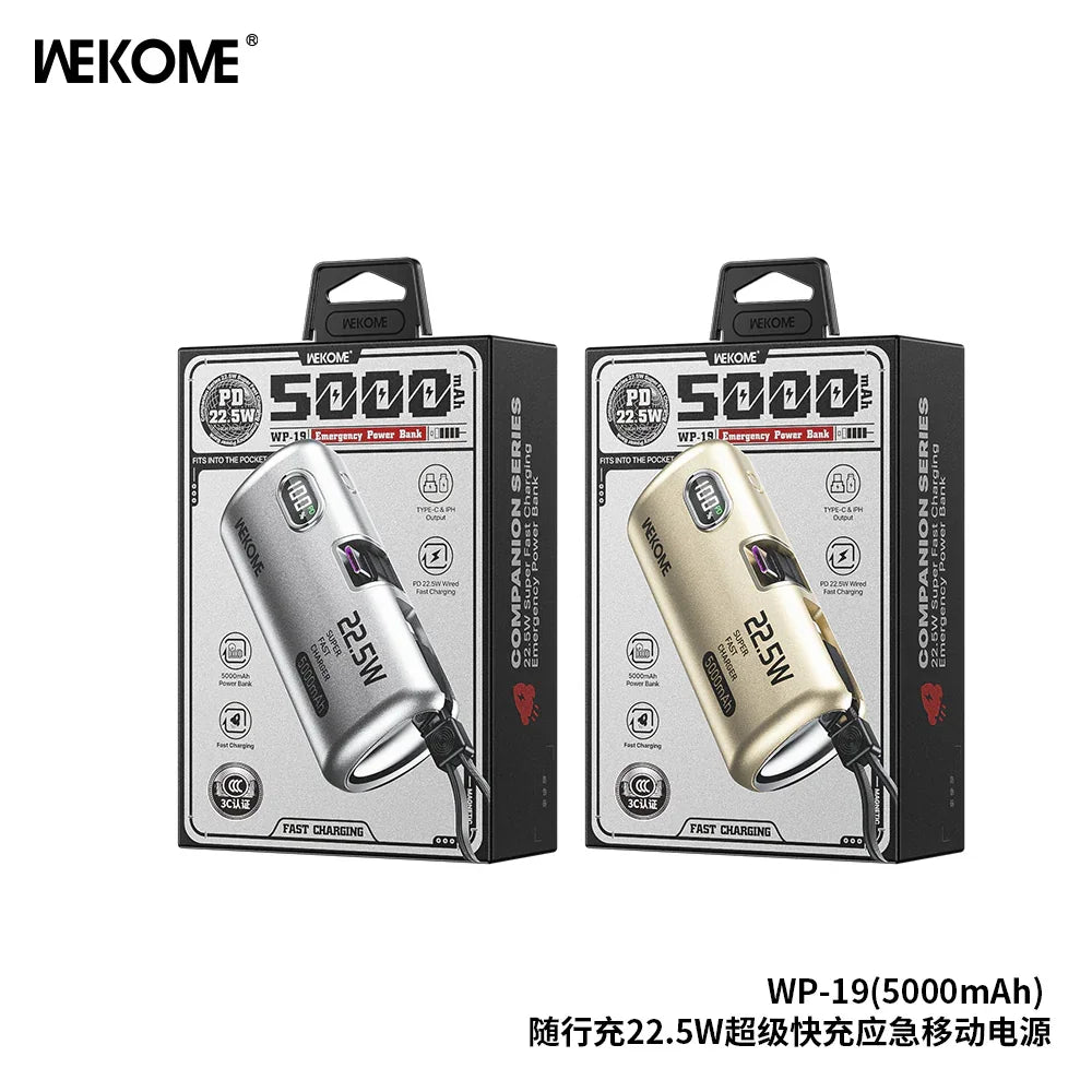 ويكوم بنك الطاقة للطوارئ بقوة 22.5 واط 5000 مللي أمبير/ساعة WP-19