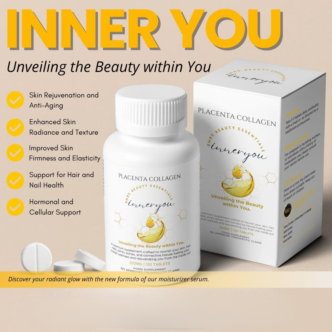 بي إم آر إس (BMRS) بلاسنتا وكولاجين "إنر يو" (Inner You) - 120 كبسولة