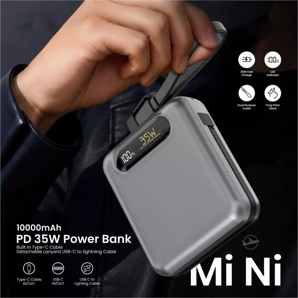 HMT 35W Mini Fast Charging Power Bank 10000mAh PB-1001