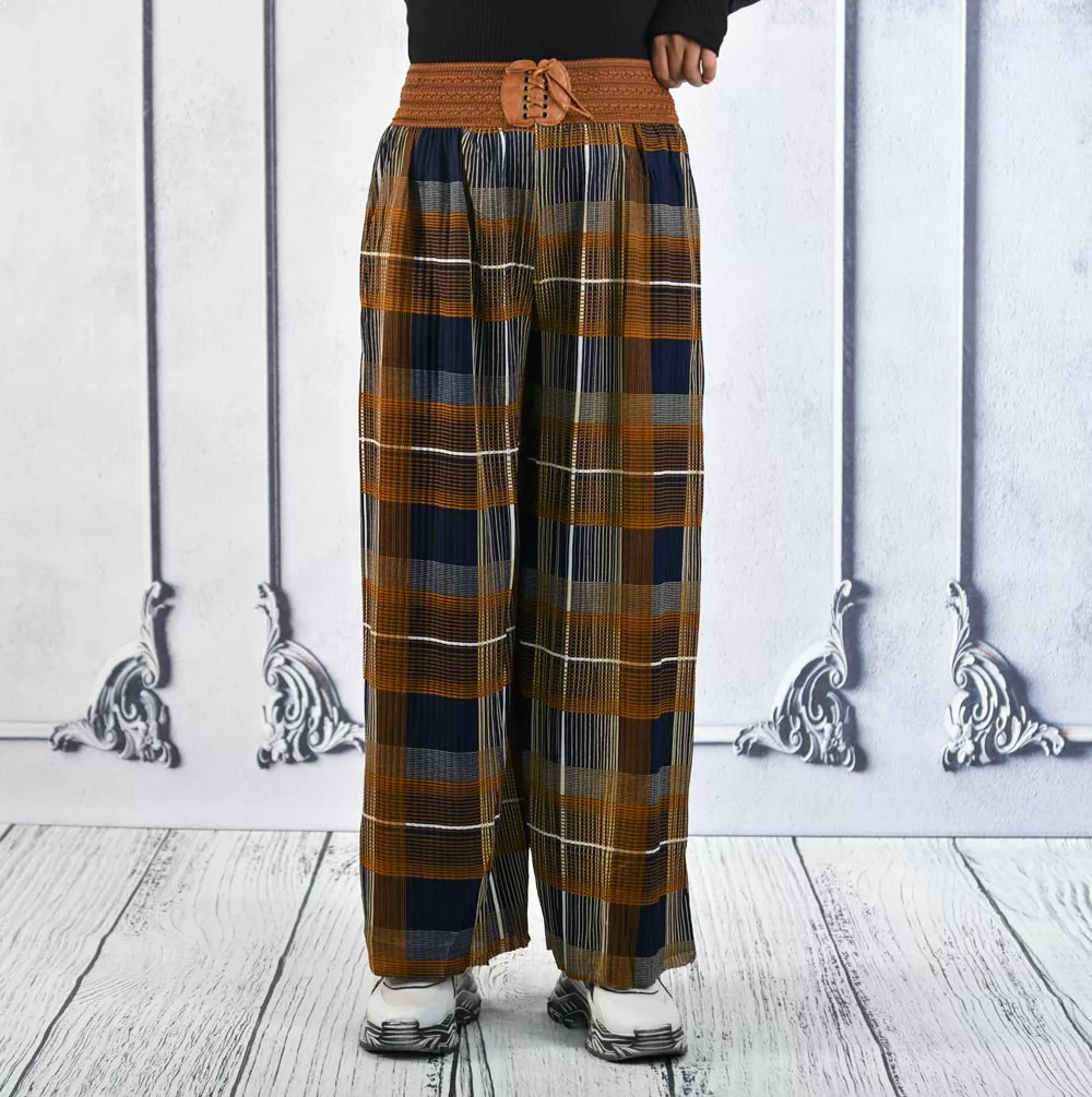 Women's GEPAIMEILIN Belt Wide-Leg Palazzo Pants K-BP-4