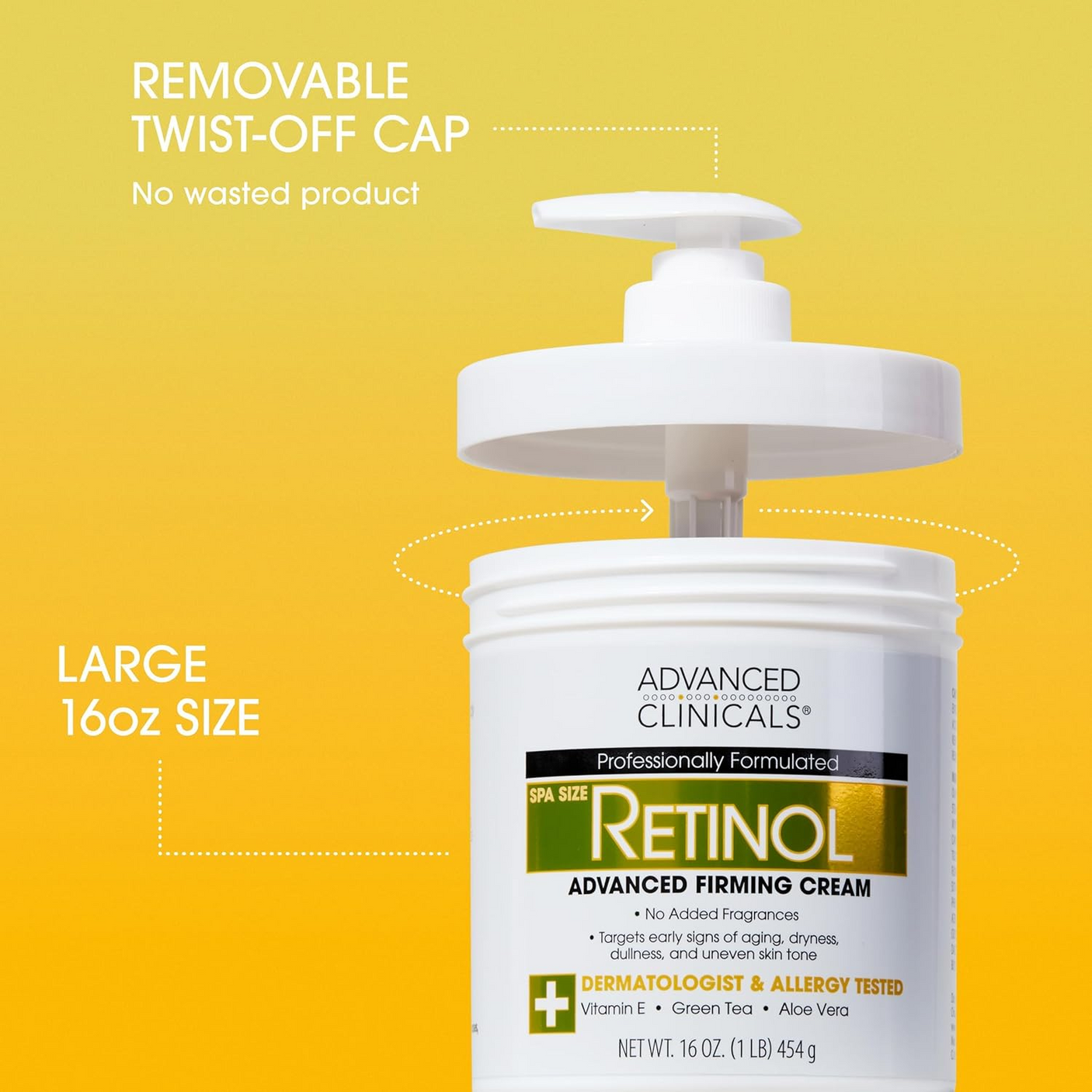 Advanced Clinicals Retinol Firming Body Cream - 454g