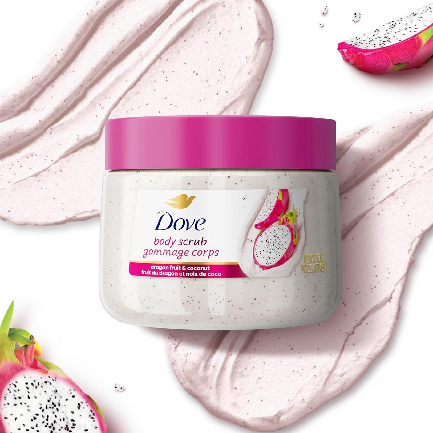 Dove Brown Dragon Fruit & Coconut Body Scrub - 425g