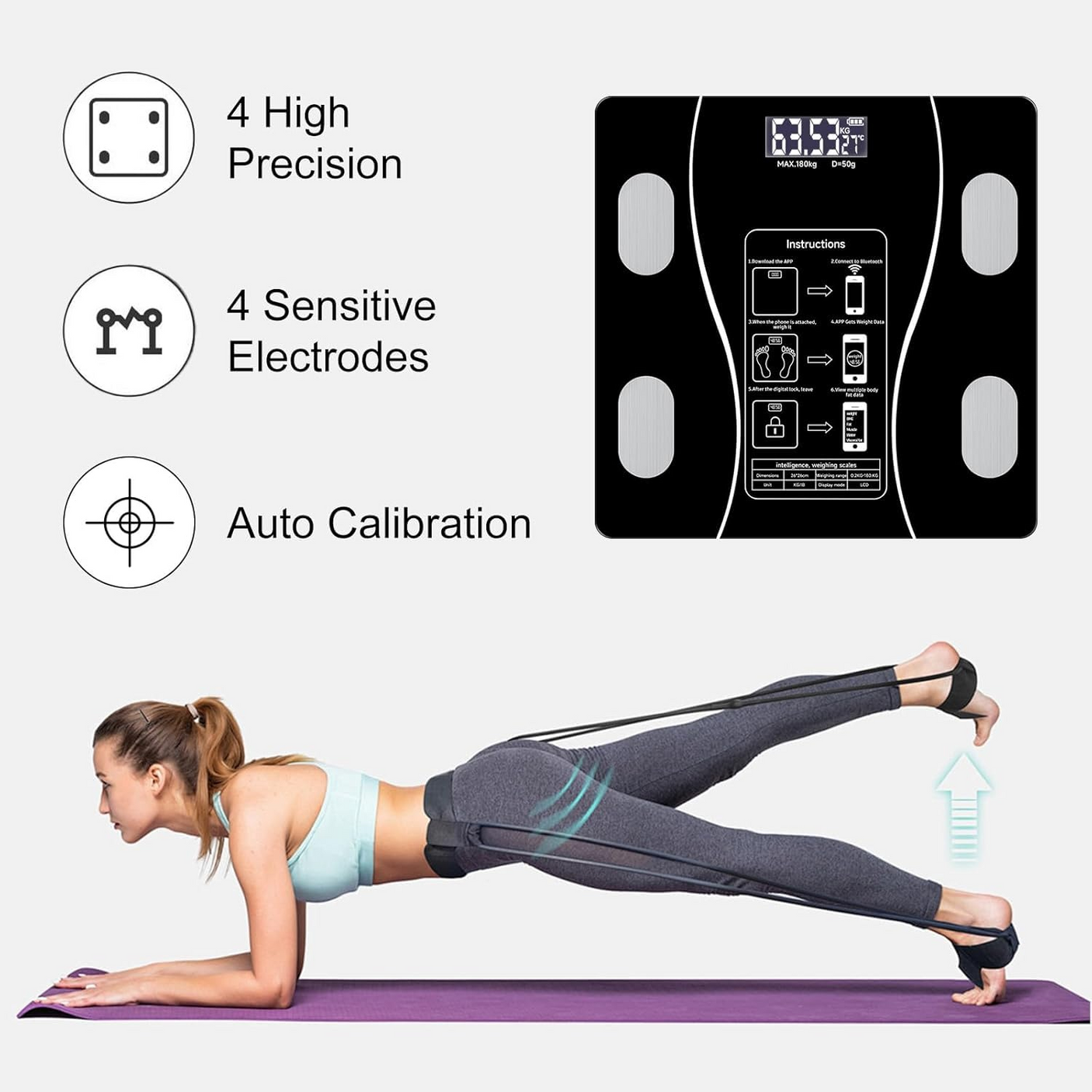 Smart Bluetooth Body Weight & Composition Scale