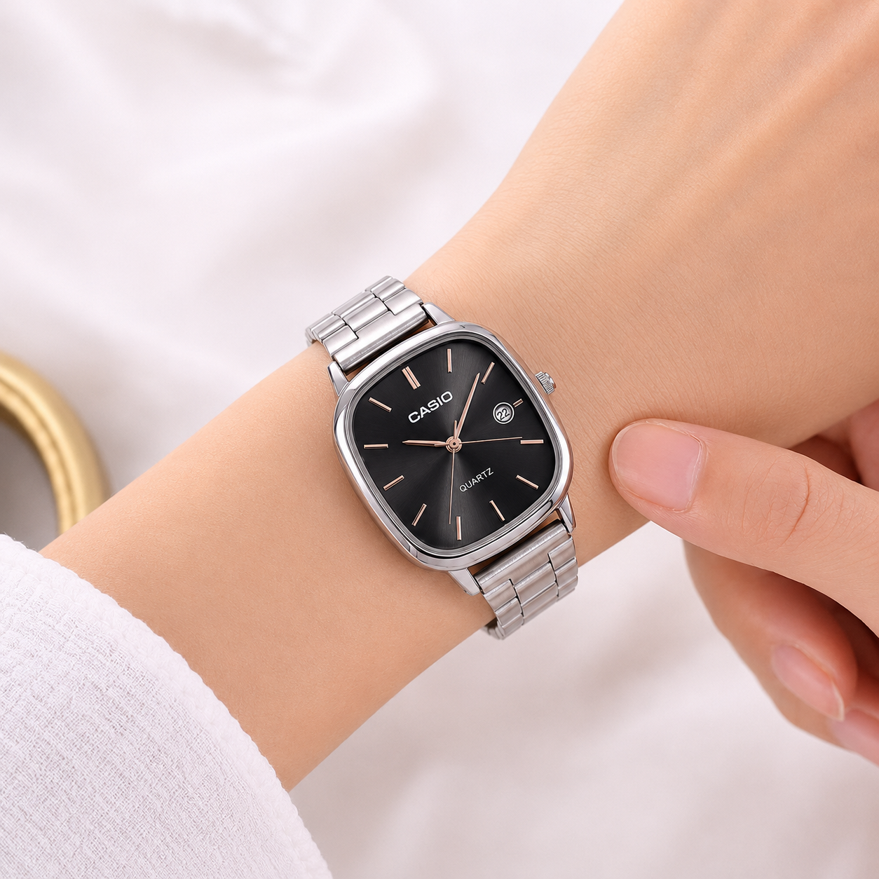 Casio Vintage Silver Steel Bracelet Watch - A9631 Silver