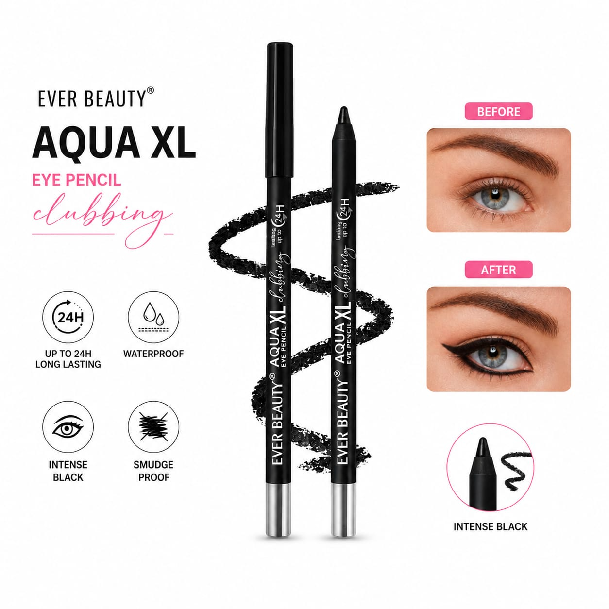 Ever Beauty Aqua XL Eye Pencil – 24H Long Lasting - 9089E